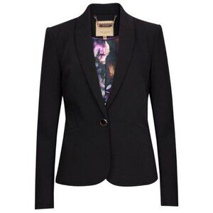 💕TED BAKER LONDON💕 Ricki Techno Crepe Suit Jacket ~ Black Size 4 NWT